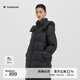 播倪妮同款連帽設(shè)計(jì)羽絨服女秋冬新款長款寬松保暖外套 K40玄黑 L