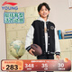李寧童裝兒童運動(dòng)外套男女小大童棒球服寬松針織夾克160YJDV039-1