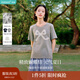 茵曼蕾絲刺繡蝴蝶結T恤2025夏季女裝新款百搭顯瘦圓領(lǐng)短袖上衣 花灰色 M