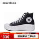 匡威（Converse）【滔搏運動(dòng)】CONVERSE/匡威女鞋厚底高幫帆布鞋AllStar增高休閑 568497C 36