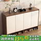 樺多尊實(shí)木鞋柜家用門(mén)口入戶(hù)玄關(guān)柜靠墻大容量鞋架樓道現代簡(jiǎn)約收納柜子 【暖白色+胡桃色】 【升級加深】90*36*121.5cm