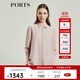 PORTS寶姿女裝 秋冬新品休閑長(cháng)袖襯衫LL9B055LWT001 暗紫羅蘭 S (4)