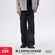 CHINISM CH赤塵直筒垂感美式微喇褲男士春秋高街褶皺工裝褲寬松休閑褲子 黑色 L