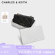 CHARLES&KEITH質(zhì)感菱格鏈條小方錢包女包包女包生日禮物七夕禮物CK6-10680924 Black黑色 XS