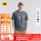CAT卡特25春夏新品男士戶(hù)外休閑簡(jiǎn)約純棉圓領(lǐng)短袖T七夕禮物 藏藍(lán)色 XL