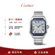 卡地亞(Cartier)山度士系列自動(dòng)機械男表銀盤(pán)鋼帶39.8mmWSSA0047