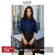 LILY2025秋新款女裝復古丹寧經(jīng)典刺繡正肩休閑通勤牛仔襯衫外套 401藍色 S