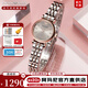安普里奧·阿瑪尼（Emporio Armani）手表女士滿(mǎn)天星時(shí)尚鑲鉆高級(jí)感鋼帶皮帶石英表情人節(jié)禮物送女友 玫瑰金鑲鉆小表盤(pán)AR1841