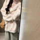 彌柯菲奶fufu慵懶風(fēng)連帽針織開(kāi)衫外套女軟糯休閑外穿毛衣春秋新款上衣潮 彩虹色 優(yōu)質(zhì)版 M 【建議90-105斤】