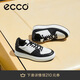 愛步（ECCO）潮流板鞋男 軟底經(jīng)典百搭厚底休閑鞋 街頭856824 黑色/灰白色39