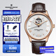 康斯登（Frederique Constant）瑞士手表機械腕表商務(wù)休閑簡(jiǎn)約心跳窗口背透男表情人節禮物送男友 FC-310MV5B4