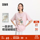 森馬（Semir）短袖t恤女中長(cháng)款寬松可愛(ài)小羊印花2025夏新款狗狗印花純棉套頭衫 橡皮粉61216-可愛(ài)狗狗 L