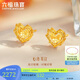 六福珠寶中秋禮物 足金愛(ài)心黃金耳釘女款時(shí)尚閃耀心形耳飾 計價(jià) 約2.06克