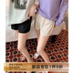 美洋（MEIYANG）睡個(gè)美覺(jué) 絲緞面防走光短褲時(shí)尚休閑時(shí)尚新款打底褲女 黑色 L