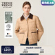 Teenie Weenie小熊女裝棉服2025冬季新款時(shí)髦菱形格保暖巴恩風(fēng)外套 卡其色 S