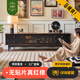 詩(shī)庭枋法式復古實(shí)木電視柜茶幾中古風(fēng)組合小戶(hù)型客廳落地一體靠墻柜 電視柜2.2米【真紅橡木-無(wú)貼片】 法式中古風(fēng)
