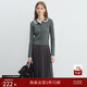 自巧小個(gè)子娃娃領(lǐng)正肩針織開(kāi)衫女2025秋季新款灰色翻領(lǐng)長(cháng)袖上衣 水貂灰 S （尺碼：3）