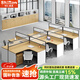 時(shí)仁（ShiRen）辦公家具辦公桌椅組合員工桌電腦桌現(xiàn)代簡約屏風(fēng)隔斷辦公室卡座 干字型六人位【含柜】
