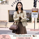 香影復(fù)古工裝風(fēng)短款外套女2025秋季新款休閑英倫風(fēng)小個子翻領(lǐng)風(fēng)衣 米咖 S
