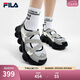 斐樂(lè)（FILA）官方女鞋運(yùn)動(dòng)涼鞋新款厚底增高休閑草莓涼鞋 燧石灰/冰灰-EI 37.5