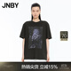 江南布衣（JNBY）【商場(chǎng)同款】25秋新品T恤女植絨草地圖案寬松圓領(lǐng)短袖5P7112430 215/深灰褐 L