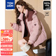 唐獅（TonLion）2024女羽絨服連帽面包服寬松休閑百搭潮 皮粉/二批 M 