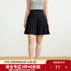 獨束大碼女裝長(cháng)短款2025春新款高腰半身裙腰封收腹百搭顯瘦A字裙 赫本黑（短裙） 2XL (尺碼：4)