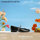 CHARLES&KEITH平底圓頭鏈條絆帶瑪麗珍鞋生日禮物CK1-70580258 Black黑色 37 (235mm)