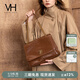 VANESSA HOGAN VH女包太陽(yáng)神復古郵差包夏季通勤腋下單肩包復古斜挎包七夕禮物 摩卡棕-大號