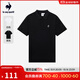 樂(lè )卡克法國公雞男款春夏季舒適經(jīng)典復古翻領(lǐng)短袖T恤CB-7111234 黑色/BLK M