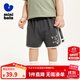 迷你巴拉男女童寶寶兒童休閑棉彈透氣褲子夏【吸濕速干短褲】 深灰色 110