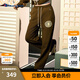 Champion【泡泡瑪特聯(lián)名】冠軍直筒褲女2024秋季新款潮牌闊腿長(cháng)褲 深咖啡色 M
