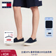 TOMMY JEANS25春夏新款男懶人一腳蹬輕便船鞋運動(dòng)休閑鞋帆布鞋 【01366】藏青色C1G 41