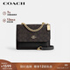 蔻馳（COACH）【品牌直供】女士KLARE小號印花單肩斜挎風(fēng)琴包深棕色拼色CW206