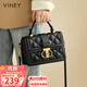 viney牛皮包包女包時(shí)尚斜挎包輕奢手提單肩包生日禮物高級感送女友老婆