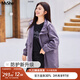 MsShe搖粒絨軟殼外套大碼女裝2025秋冬胖mm新款顯瘦寬松加厚加肥加大女 煙紫色現貨 3XL