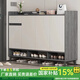 拜德美（BYDERME）鞋柜家用門口入戶柜新款2025儲物柜走廊收納柜一體靠墻玄關柜鞋架 推薦|三門一抽-天辰灰106*32*100cm 組裝（贈送安裝工具，自行安裝）