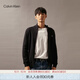 Calvin KleinJeans秋冬男女情侶ck休閑通勤刺繡立領(lǐng)拉鏈針織開(kāi)衫毛衣J326796 BEH-太空黑 S
