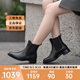 愛(ài)步（ECCO）女鞋秋季英倫圓頭舒適靴子切爾西靴短靴女靴266503 海外直郵 01001 38