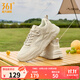 361°【雪糕】男鞋輕便運動(dòng)鞋復古老爹鞋夏季網(wǎng)面透氣休閑鞋軟底舒適 【網(wǎng)面透氣】燕麥奶/羽毛白 41