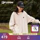 FILA FUSION斐樂(lè )潮牌情侶款套頭衛衣秋簡(jiǎn)約寬松針織上衣可選加絨 藊豆灰-BG XL