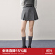 樂(lè )町復古拼接裙褲新款秋季短褲休閑百搭韓系芭蕾裙褲女褲子 灰色（現貨） S