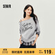 森馬（Semir）衛衣女秋斜肩刺繡拼接格紋假兩件寬松蝴蝶結2025上衣10A525116001