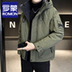羅蒙（ROMON）戶(hù)外羽絨服男冬季加厚2025新款潮牌高級感防寒服休閑百搭工裝外套 軍綠色【品牌特價(jià)斷碼清倉撿漏】 XL 150-165斤