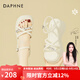 達芙妮（DAPHNE）羅馬水鉆厚底涼鞋女2025夏季新款氣質(zhì)交叉露趾沙灘鞋 米白色 跟高6.5cm 35 (225mm)