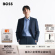 BOSS博斯【婚禮紀】【100%羊毛】男士25年春款微圖案羊毛西裝套裝 425-深藍色 L