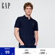 Gap男女裝2025春季新款小熊刺繡短袖T恤休常規(guī)polo衫美版708395 海軍藍 XS 美碼 S亞洲碼175/88A