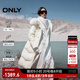ONLY冬季90白鵝絨毛領(lǐng)收腰顯瘦長(cháng)款羽絨服女|124412025 S00 白色 S (160) 80A