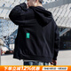 阿迪達(dá)斯（adidas）外套男裝 25秋季新款運(yùn)動(dòng)服時(shí)尚連帽休閑上衣透氣針織棉質(zhì)夾克男 經(jīng)典黑/針織全棉/熱銷款 XL /185/104