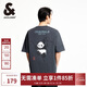 杰克·瓊斯（JACK&JONES） 百搭潮流胸前肌理感膠印背后熊貓圖案T恤短袖上衣男裝225201093